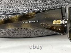 Vintage ARNETTE 90s Sunglasses Silver Metal Rim Tortoise Shell Arms + Case Italy