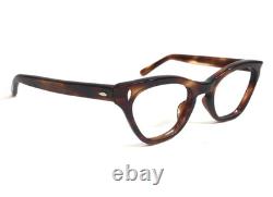 Vintage Cat Eye Eyeglasses Frames Polished Tortoise Silver Full Rim 44-20-130