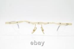 Vintage Designer Glasses Without White Silver Black Half-Rim Glasses Frame