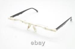Vintage Designer Glasses Without White Silver Black Half-Rim Glasses Frame