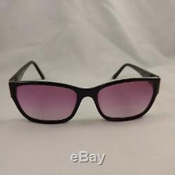 Vintage FENDI Sunglasses F973 Full Rim Plastic Wayfarer Frames Black Silver Case