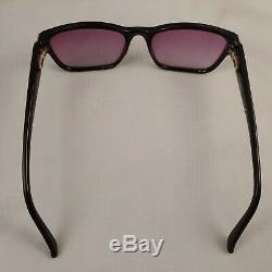 Vintage FENDI Sunglasses F973 Full Rim Plastic Wayfarer Frames Black Silver Case