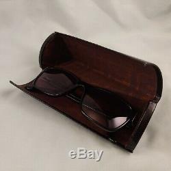 Vintage FENDI Sunglasses F973 Full Rim Plastic Wayfarer Frames Black Silver Case