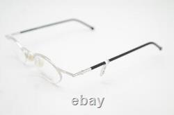 Vintage Glasses Eye Society By RK DESIGN ES 9 Silver Black Half-Rim Eyeglasses