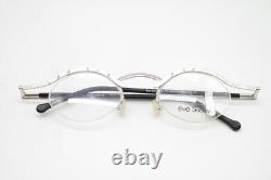 Vintage Glasses Eye Society By RK DESIGN ES 9 Silver Black Half-Rim Eyeglasses