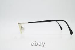 Vintage Glasses F+A FASHION 224.3 Silver Black Half Rim Glasses Frame