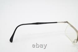 Vintage Glasses F+A FASHION 224.3 Silver Black Half Rim Glasses Frame