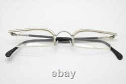Vintage Glasses F+A FASHION 224.3 Silver Black Half Rim Glasses Frame