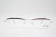 Vintage Glasses Flair 451 Silver Wine Red Half Rim Eyeglass Frame
