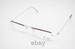 Vintage Glasses Flair 451 Silver Wine Red Half Rim Eyeglass Frame