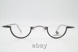 Vintage Glasses HUMPHREYS 2433 Metallic Silver Black Half-Rim Glasses Frame