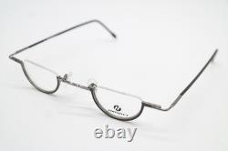 Vintage Glasses HUMPHREYS 2433 Metallic Silver Black Half-Rim Glasses Frame