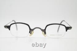 Vintage Glasses MUNIC EYEWEAR M 42 Black Silver Half-Rim Glasses Frame