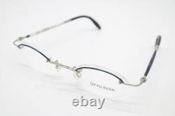 Vintage Glasses OTTO KERN 9456 Silver Multicolored Half-Rim Eyeglass Frame