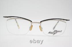 Vintage Glasses Robert Rüdger 1550 148-22 Silver Black Brown Half Rim