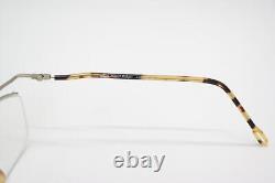 Vintage Glasses Robert Rüdger 1550 148-22 Silver Black Brown Half Rim