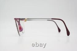 Vintage Glasses Silhouette Losa Ghini 9121 Wine Red Silver half Rim Frames