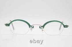 Vintage HERRMANN 819 657 Half-Rim Glasses Frame NOS Green Silver