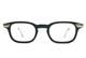 Vintage Kono Eyeglasses Frames Black Polished Silver Full Rim 48-22-140