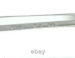 Vintage KONO Eyeglasses Frames Black Polished Silver Full Rim 48-22-140
