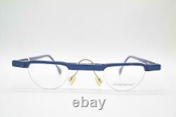 Vintage Passepartout 05 509 Blue Silver half Rim Glasses Frames NOS