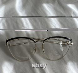 Vintage Salvatore Ferragamo SF2175 733 Women's Silver Cat Eye Full Rim 56-16-140
