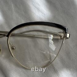 Vintage Salvatore Ferragamo SF2175 733 Women's Silver Cat Eye Full Rim 56-16-140