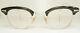 Vintage Shuron 1/10 12k Gf 4424 Graywood Silver Horn Rim 50s Eyeglasses Frames