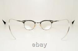 Vintage Shuron 1/10 12K GF 4424 Graywood Silver Horn Rim 50s Eyeglasses Frames