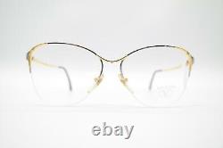 Vintage Valentino 336 Gold Silver half Rim Glasses Frames Eyeglasses NOS