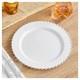 Visions Beaded 10 White Round Plastic Plate With Silver Beaded Rim 120/case