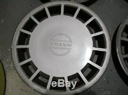 Volvo 740 GL Wheel Center Caps hub caps Rim Tire Cover Hubcaps Silver Grey 15