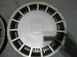 Volvo 740 GL Wheel Center Caps hub caps Rim Tire Cover Hubcaps Silver Grey 15