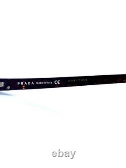 Vtg Prada Half Rim Silver Metal Brown Rectangle Glasses Italy VPR64H 51 18 135