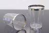 Wedding Reception 10oz Disposable Plastic Tumblers Cups Clear With Silver Rim