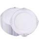 White Silver-rim 10.25 In. Heavy-duty Classy Elegant Disposable Dinner Plates Bp