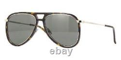 YVES SAINT LAURENT CLASSIC 11 RIM 003 Sunglasses Havana Silver Frame Grey