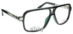 Zilli Zi60019 C02 Aviator Shiny Black Silver Authentic Eyeglasses 59-10 France