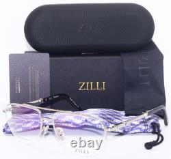 Zilli Zi60068 C02 Aviator Silver Black Titanium Authentc Eyeglasses 58-16 France