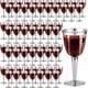 100 Paquet De Verres &agrave; Vin Jetables En Plastique Bord&eacute;s En Gros 8 Oz &Eacute;l&eacute;gants Fancy Wine