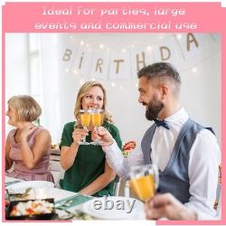 100 Paquet de Verres à Vin Jetables en Plastique Bordés en Gros 8 Oz Élégants Fancy Wine