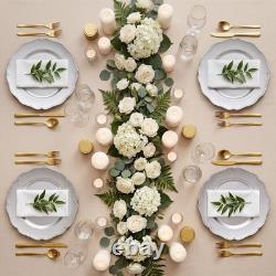 100 pièces de 13 pouces assiettes de présentation rondes en plastique argenté avec bord perlé pour mariage