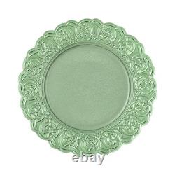 100 pièces de dessous d’assiette antiques en lot, 13 pouces, bord en relief, en plastique, pour dîner de fête