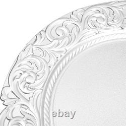 100Pcs Assiettes de Charge Antiques en Plastique avec Bord Embossé pour Servir