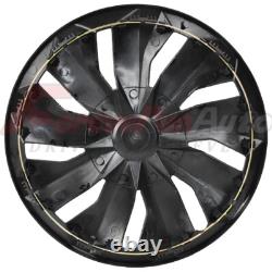 15 Couvre-jantes compatibles avec pneus R15 et enjoliveurs en acier à clipser, ensemble de 4 noirs