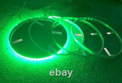 17,5 Double rangée de lumières de jante de roue LED vert pur pour camion Strobe LED Underglow
