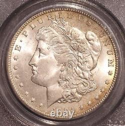 1904-O Morgan $ PCGS 64, Tonalité multicolore au revers, Avers éclatant avec ton de bord doré