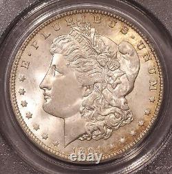 1904-O Morgan $ PCGS 64, Tonalité multicolore au revers, Avers éclatant avec ton de bord doré