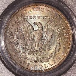 1904-O Morgan $ PCGS 64, Tonalité multicolore au revers, Avers éclatant avec ton de bord doré