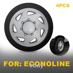 2 ENSEMBLE Pour Ford E350 E450 Econoline Van 16 Couvre-roues de pneus complets Capsules de moyeu de jante